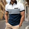thumbnail image 2 of Tosmy Men's Polo Shirt Male Spring Summer Breathable Short Sleeve Button Lapel Pocket Bottoming Shirts Mens Shirt, 2 of 5
