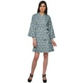 thumbnail image 2 of Moomaya Short Robe For Women Plus Size Printed Cotton Robe Lightweight Nightwear, 2 of 5