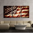 thumbnail image 2 of Wall26 Closeup Grunge American Flag - Canvas Art Wall Decor -24"x36"x3 Panels, 2 of 3