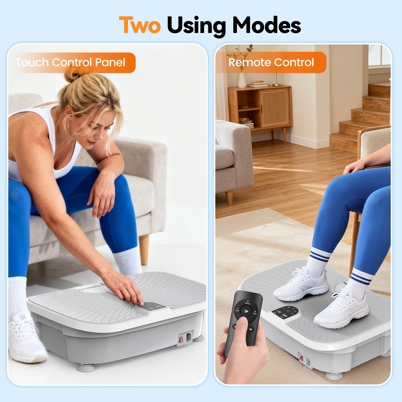 UPGO Vibration Plate Exercise Machine, 400 LBS Capacity Vibration Platform, Max Space for Whole-Body Workout & Relaxation at Home