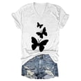 thumbnail image 4 of Bibifish Womens Tees Graphic Print V Neck Short Sleeve Tshirts Comfy Soft Fabric Casual Street Style Fashion Summer Tees, 4 of 4