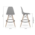 thumbnail image 6 of Aron Living Pyramid 28" Plastic and Wood Counter Stools in Gray (Set of 4), 6 of 6