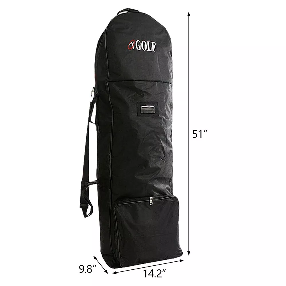 51in Golf Bag Air Travel Covers Golf Club Rolling Protector with Wheels Foldable