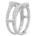 thumbnail image 2 of Dazzlingrock Collection 0.52 Carat (ctw) 14K White Diamond Ladies Wedding Enhancer Guard Ring 1/2 CT, White Gold, Size 4, 2 of 4