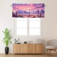 thumbnail image 2 of Cactus Rod Pocket Thermal Insulated Curtain Valance Tropical Plants Desert Fantasy Purple Sky Window Treatment Valance Curtains for Bathroom 54 by 18 in, 1 Panel, 2 of 6