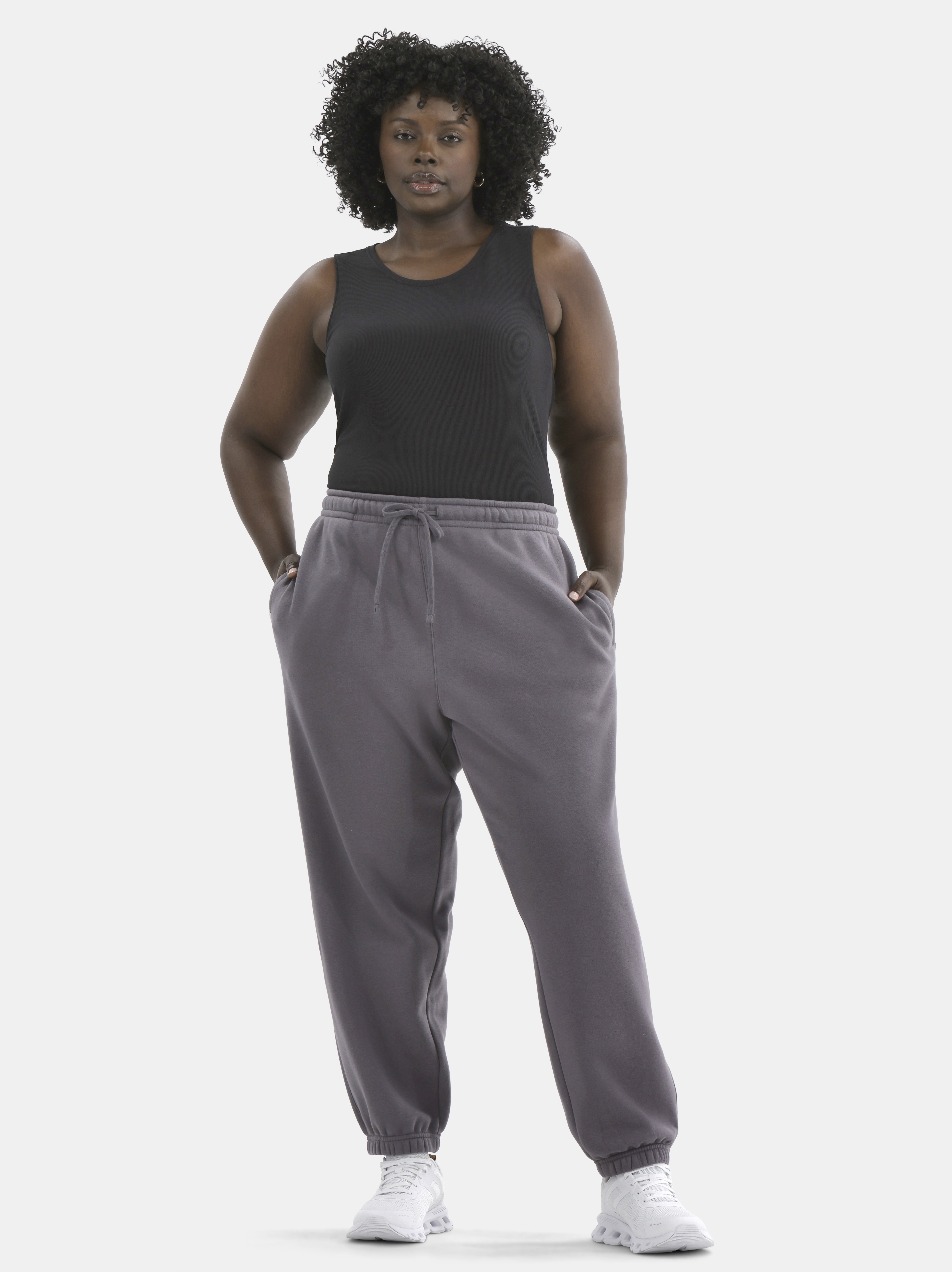 Athletic Works Women's and Women's Plus Fleece Jogger Sweatpants, Sizes XS-4X