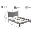 thumbnail image 2 of Bastch Full Size Bed Frame, Upholstered Platform with Adjustable Headboard, Strong Wooden Slats Support, No Box Spring Required, Easy Assembly (Light Gray, Full), 2 of 6