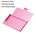 thumbnail image 4 of Professional Business Card Holder Aluminum Pocket Credit Card Case, Pink, 4 of 5