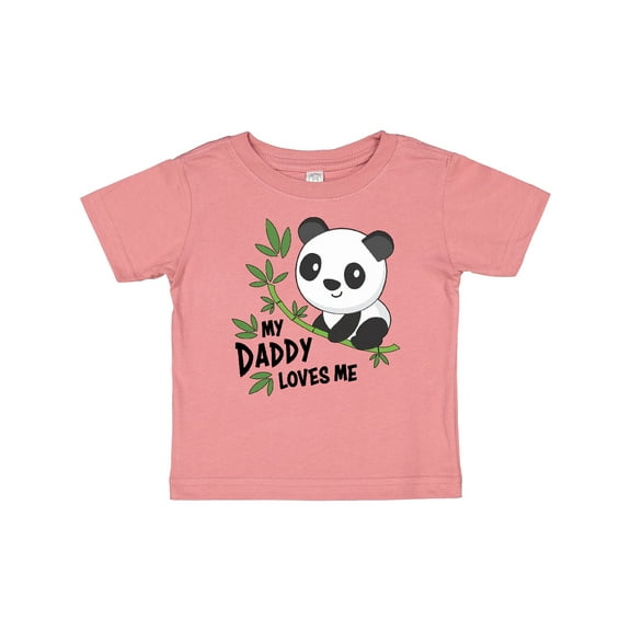 Inktastic My Daddy Loves Me- cute panda Boys or Girls Baby T-Shirt