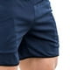 thumbnail image 4 of Pantalones cortos de entrenamiento para correr tejido de malla de secado rápido azul marino que absorbe el sudor pantalones cortos deportivos transpirables para hombres cierre, 4 of 8
