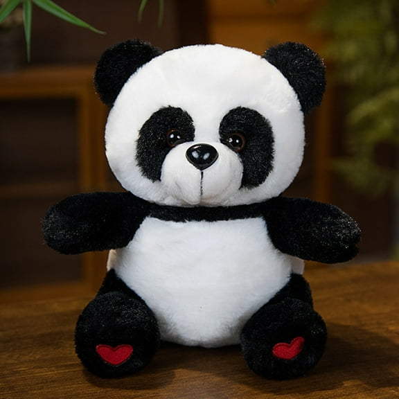 Gallickan Plush Panda Stuffed Animal, Soft Plush Toys Glow in Dark Bedtime Companion Birthday Christmas Plushies Gifts for Kids Boys Girls,10", White