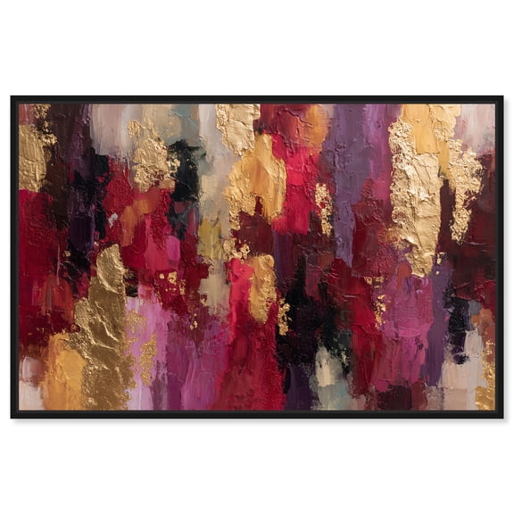 River of Lava III Canvas Print Abstract Wall Art by Art Remedy, Black Frame, 15 x 10