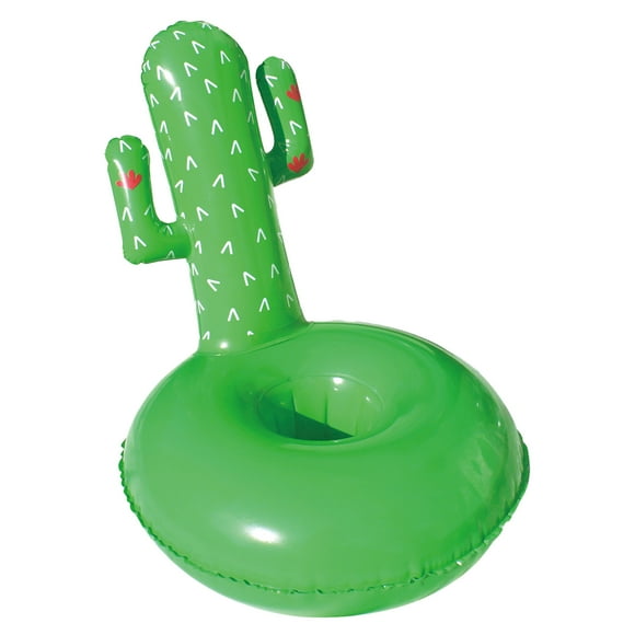Northlight Inflatable Cactus Swimming Pool Floating Drink Holder - 18"