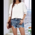 thumbnail image 3 of Blusa Informal con Cuello Redondo y Ligera para Mujer, Color , Talla L, 3 of 7