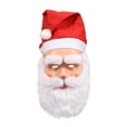 thumbnail image 1 of Máscara de Papá Noel de cabeza completa, tocado realista, máscara de cosplay, tocado para fiesta, escenario, actuación, reunión, carnaval, 1 of 8