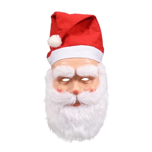Máscara de Papá Noel de cabeza completa, tocado realista, máscara de cosplay, tocado para fiesta, escenario, actuación, reunión, carnaval