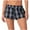 Grey, variant on Women's Shorts Ladies Summer Casual Loose Checkered Plaid Beach Short Pants Black L