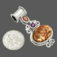 thumbnail image 2 of Mexican Bird Eye, Garnet & Amethyst 925 Sterling Silver Pendant Jewelry P-1448 SDP149294, 2 of 5