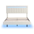 thumbnail image 5 of Marc Full Size Floating Bed Frame with LED - White, 5 of 21
