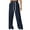 A2-Navy Blue, variant on Chiclily Women's Wide Leg Sweatpants Apricot 2XL Lounge Yoga Pants Drawstring Workout Athletic Joggers with Pockets