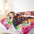 thumbnail image 3 of Castle Fairy Graffiti Black Woman Queen Comforter Set 3 Pieces,Lollipop Print Comforter Sets Queen,Pink Purple,1 Comforter and 2 Pillowcases, 3 of 6