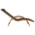 thumbnail image 3 of vidaXL Sun Lounger with Pillow Gray Textilene and Solid Wood Poplar, 3 of 17