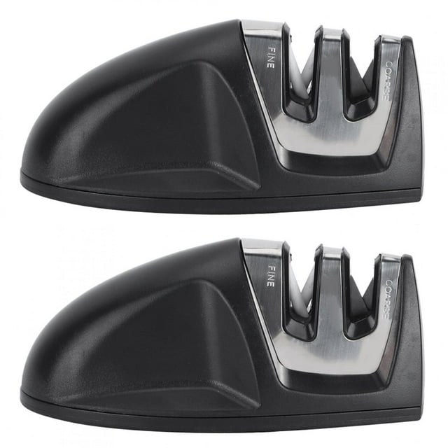 Herramienta para afilar cuchillos, 2 piezas Afilador de cuchillos de fondo plano con 2 ranuras Herramienta de cocina Aspecto llamativo
