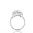 thumbnail image 5 of Oryn Jewelry 2 Ct Round Cut Moissanite Band - 14K White Gold Plated Ring - Elegant Halo Wedding Moissanite Jewelry for Women - Stunning Stackable Split Shank Moissanite Bands Clearance Deal, 5 of 6