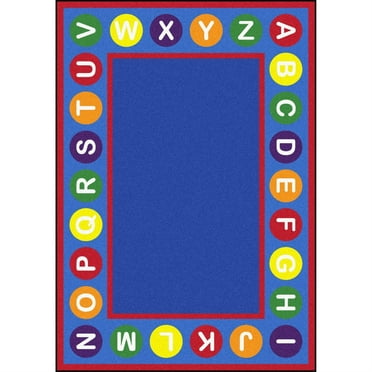 Alphabet Spots 10'9" x 13'2" Area Rug In Color Multi