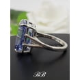 thumbnail image 4 of 16x12mm Grey Blue Elongated Asscher Cut, 5A Quality Cubic Zirconia, Made to Order, 925 Non-Plated Sterling Silver, 4 of 4