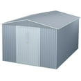 thumbnail image 7 of Outdoor Storage Shed 10 X 12 FT, Large Metal Storage Sheds, with Reinforced Sloping Roo, Door Lock, Waterproof, for Backyard, Garden Patio Lawn, 7 of 7