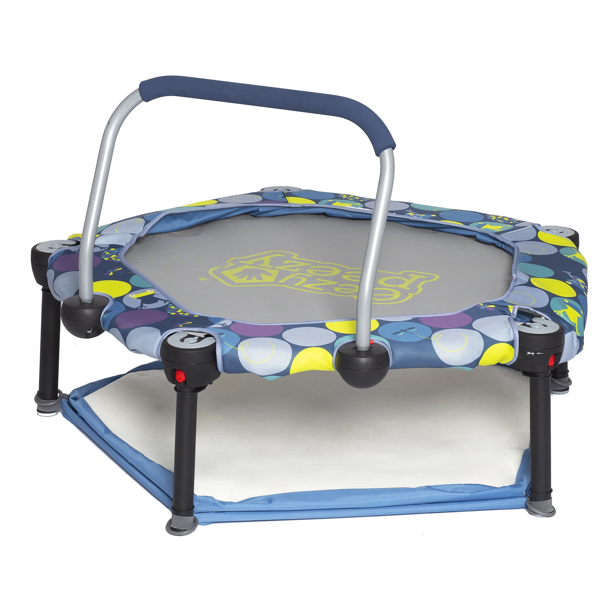 Eezy Peezy 3-in-1 Folding Ball Pit, Toddler Bouncer & Trampoline with Safety Handle, 62 Play Balls Included, Indoor/Outdoor Active Play for Babies, Toddlers & Kids Ages 10 Months-5 Years