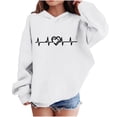 thumbnail image 2 of BaoFuBaoMei Hoodies for Boys Girls Valentines Heart Long Cuffed Sleeve Sweatshirt Tops Fleece Lined Loose Hooded Fall Outfits for School Party Classroom Celebration, 2 of 8