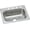 3 Faucet Holes, variant on Elkay Dayton Stainless Steel 25" x 22" x 8-1/16", Single Bowl Drop-in Sink