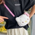 thumbnail image 5 of Kawaii Sanrio Hello Kitty Mini Shoulder Bag Cartoon Messenger Plush Backpack Earphone Storage Bag for Girl Kids Cute Rucksack, 5 of 5