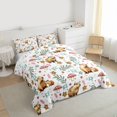 thumbnail image 3 of Homewish Cartoon Capybara Bedding Comforter Set,Rustic Flower Mushroom Twin Comforter Sets,White Brown Green Bedding Set For Girls Kids,Ultra Soft Home Decor Reversible,2-Piece, 3 of 8