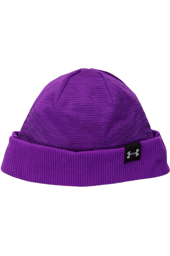 Girls Reactor Fleece Beanie One Size Purple Rave 959/Silver