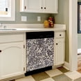 thumbnail image 3 of Glacier Black and Gray Cheetah Print Dishwasher Magnet Cover Decorative Sticker for Home Cabinet Kitchen 23" x26", 3 of 5