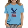 thumbnail image 3 of Afuyipoi Independence Day Kids T-Shirt July 5th Patriotic Graphic Tee Summer Shirt Print Youth Holiday Celebration Apparel Blue Size 7-8 Years, 3 of 6