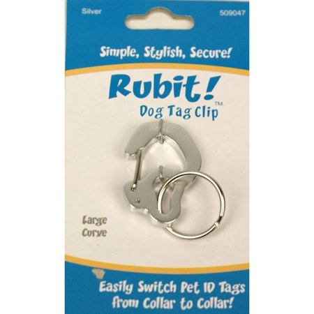 UPC: 0628586509047 | Rubit! Curve Shape Dog Tag Clip Large