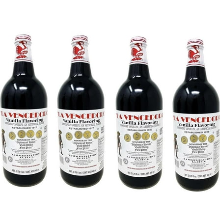 La Vencedora Mexican Vanilla Extract 31.78oz Each 4 Glass Bottles Product From Mexico