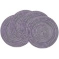 thumbnail image 1 of Ensemble de 4 Napperons Ronds en Coton Tressé 15 Pouces pour Cuisine Table à Manger Fête (Violet Clair, 4), 1 of 5