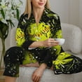 thumbnail image 6 of Pajama Sets for Women 2 Pcs, Ball Button Down Long Sleeve Sleepwear Lounge PJ Sets, 6 of 6