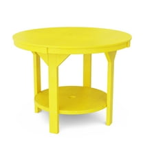 Wildridge Heritage 48" Pub Counter Table, Lemon Yellow - Outdoor Weather Resistant Recycled Plastic Furniture for Patio