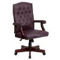 UPC: 0847254033060 | Flash Furniture Martha Washington Burgundy LeatherSoft Executive Swivel Office Chair with Arms