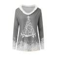 thumbnail image 4 of Womens Christmas T-Shirts Fall V Neck 3/4 Sleeve Tree Print Shirts Casual Gift Tops, 4 of 5