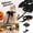 A001- Black, variant on Halloween Bat Harness and Leash Set with Adjustable H-Style Vest and Pumpkin Charm, Black, for Small Dogs and Cats, Accessories
