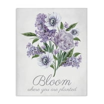 Stupell Industries Vintage Bloom Phrase Botanical & Floral Painting Gallery Wrapped Canvas Art Print Wall Art, 30 x 40