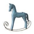 thumbnail image 3 of deevoka Rocking Horse Statue Centerpiece Rocking Horse Figurine for Office Desk Blue, 3 of 9