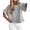 Grey, variant on Spring Sweaters for Women Summer Crochet Ruffle Short Sleeve Knit Cute Tops Cotton Blouse Fashion Clothing